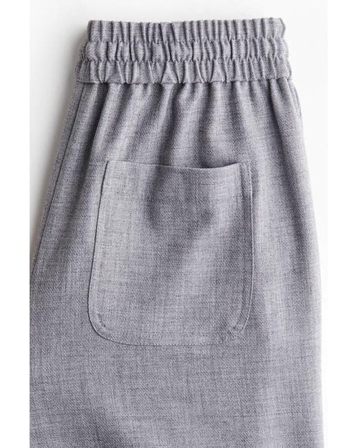 H&M Gray Flared Drawstring Trousers