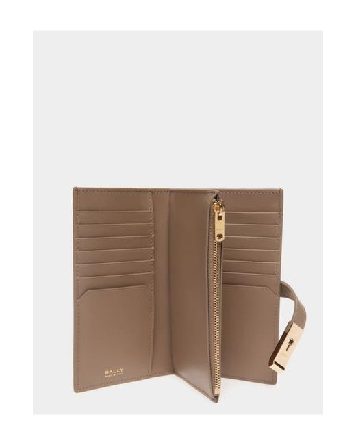 Bally Gray Lock Me Long Wallet
