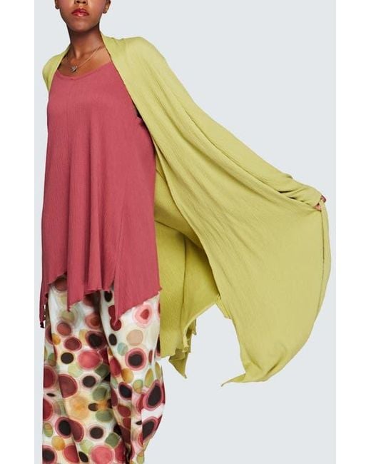 Luukaa Green Celeste Wrinkled Duster