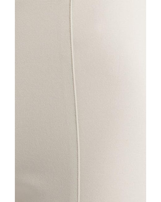 Apny White Split Hem Pull-On Crop Slim Pants