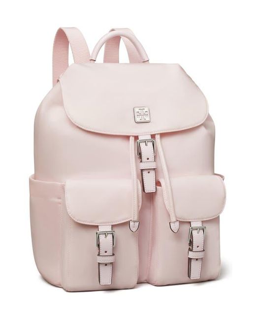 Pink Nylon and Leather Backpack by Tory Burch Tory Burch | Bags | Perry Nylon Zip Backpack Pink | Poshmark main image 2