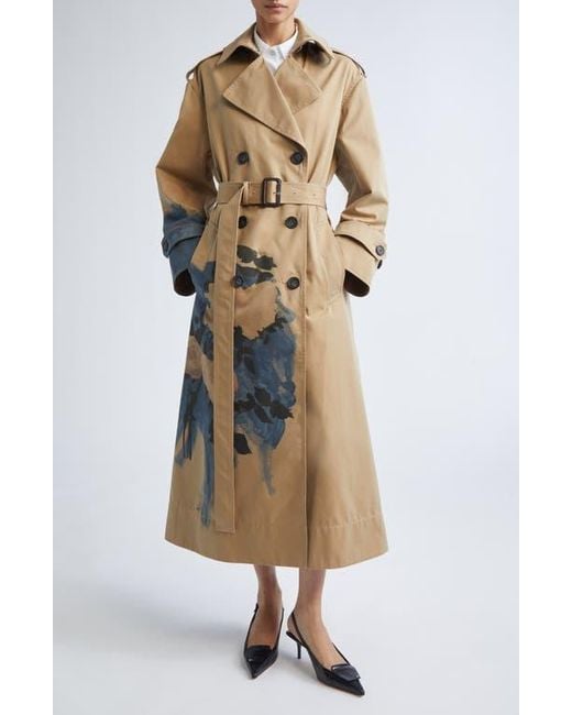 Erdem Natural Painted Trench Coat