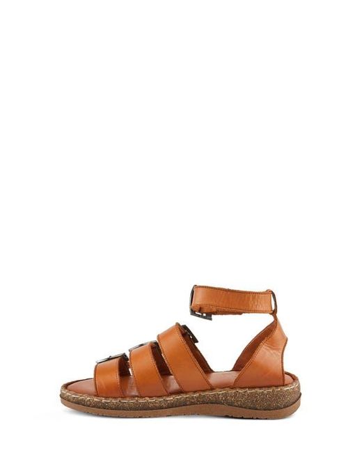 Spring Step Brown Alexcia Ankle Strap Sandal