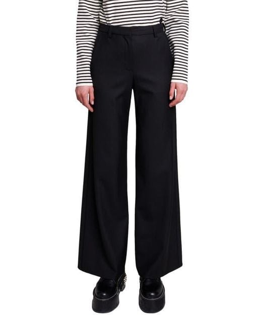 Maje Black Flared Trousers