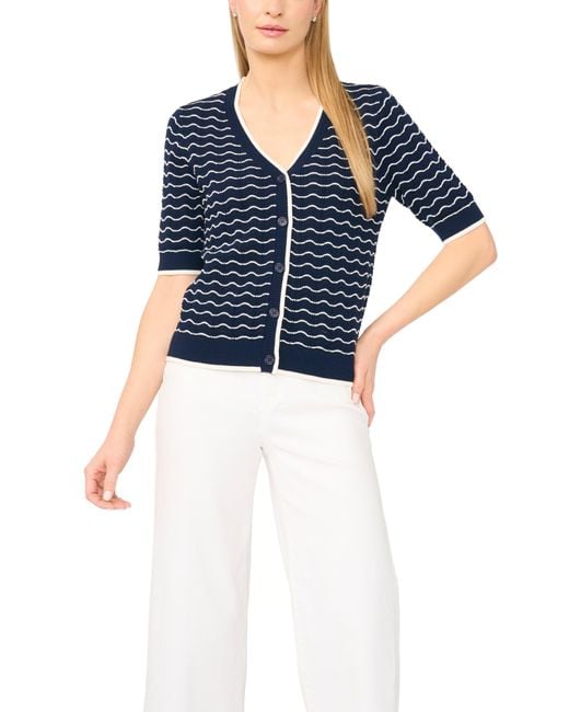 Halogen® Blue Scallop Cardigan