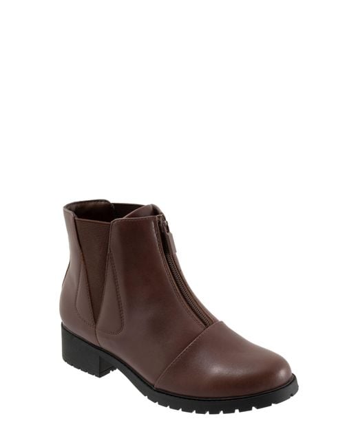 Softwalk® Brown Marni Cap Toe Bootie