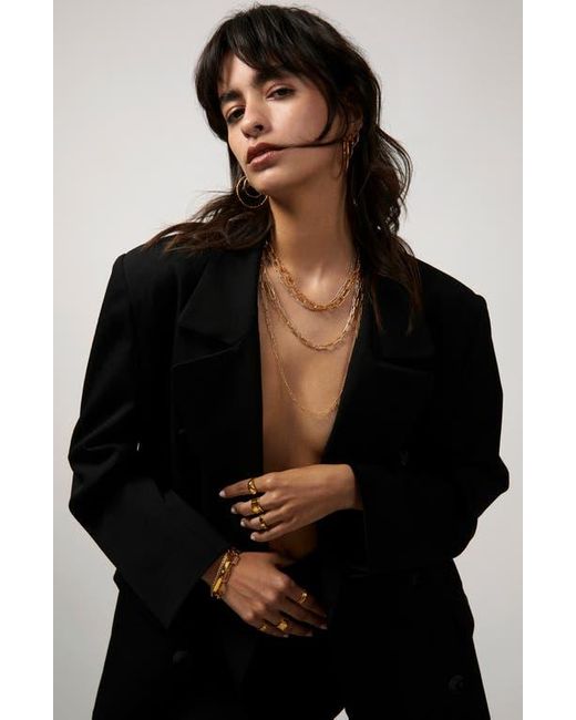 Monica Vinader Metallic Alta Textured Chain Necklace
