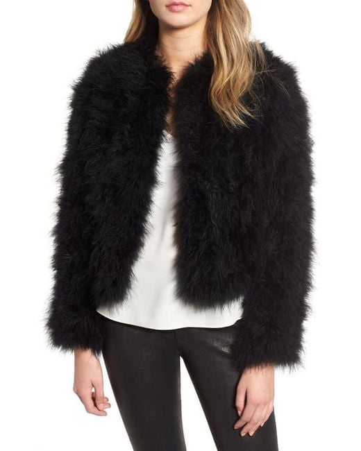 Lamarque Black Feather Topper Jacket