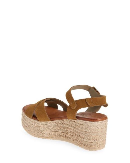 Cordani Brown Bazil Espadrille Ankle Strap Platform Wedge Sandal