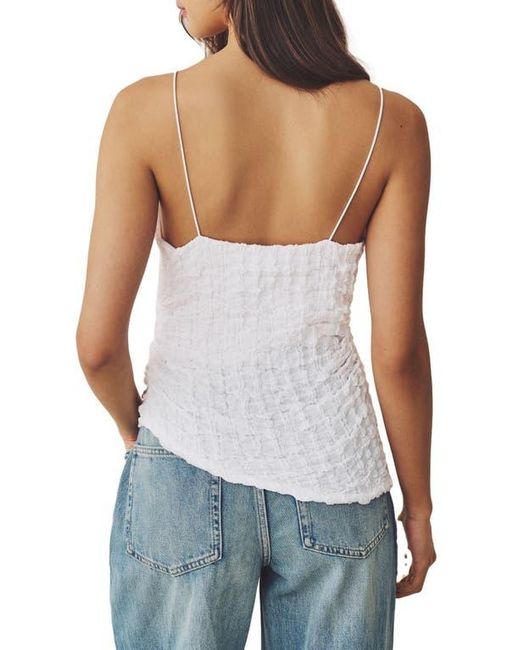 Next White Textured Cotton Blend Tank