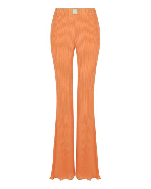 Nocturne Orange High-waisted Flare Pants