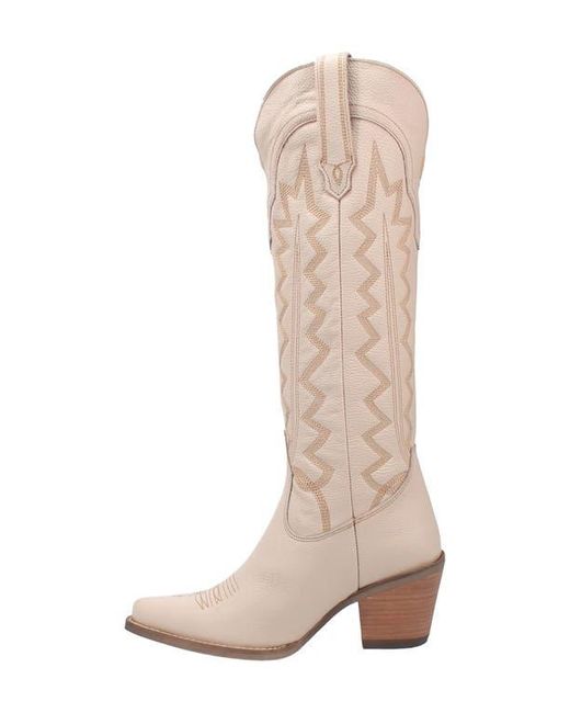 Dingo White Knee High Western Boot