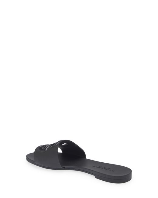Dolce & Gabbana White Bianca Interlock Slide Sandal