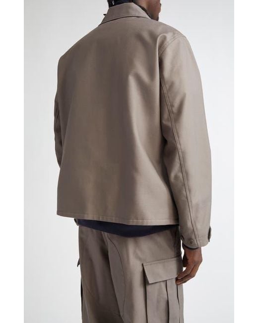 Sacai Brown X Wtaps Layered Chore Jacket for men