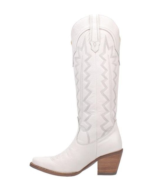 Dingo White Knee High Western Boot