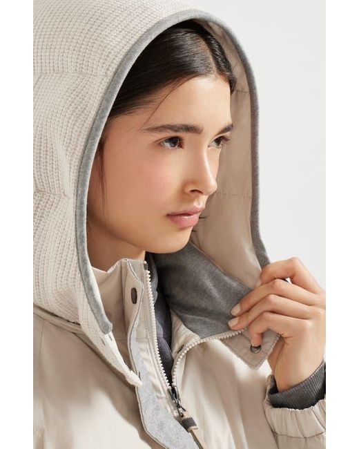 Brunello Cucinelli Natural Water-Resistant Taffeta Down Jacket