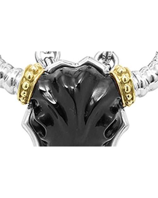Lagos Black Anthem Bull Pendant Necklace