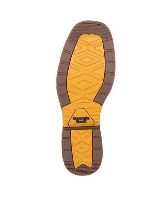 Georgia Boot Brown Carbotec Lt Waterproof Pullon Work Boot for men