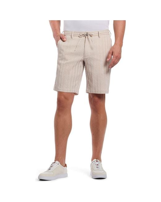 Robert Graham Natural Fornillo Woven Drawstring Shorts for men