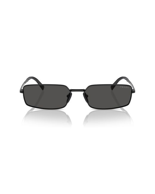 Prada Black 59mm Rectangular Sunglasses for men