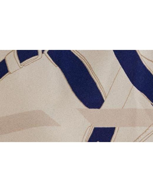 Ralph Lauren Blue Belting Print Classic Fit Crepe Button-Up Shirt