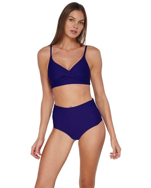 Sunsets Blue Lyla Bralette Bikini Swimsuit Top