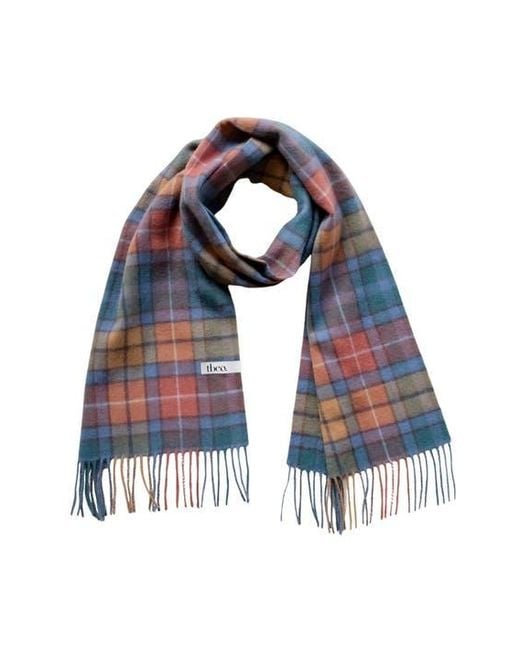 TBCo Blue Lambswool Tartan Scarf