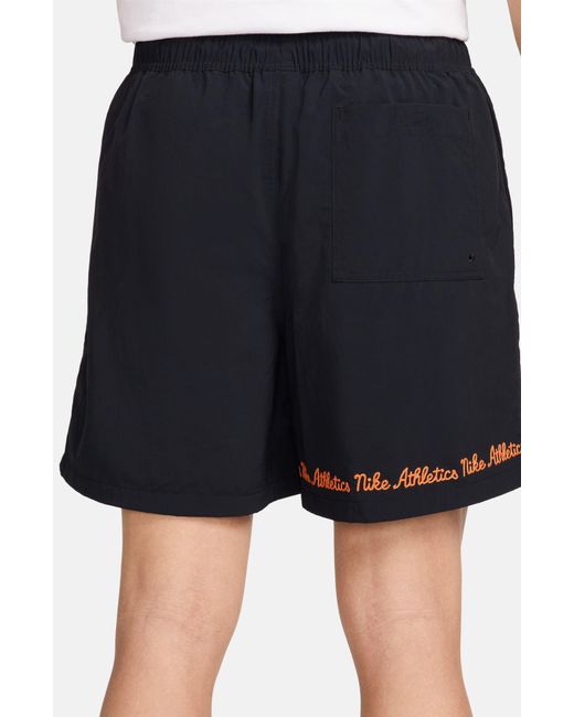 Nike Blue Club Flow Embroidered Nylon Shorts for men