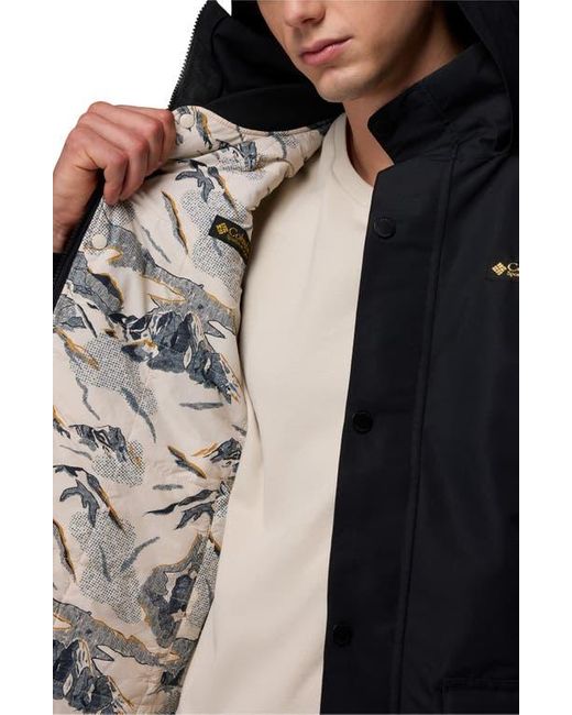 Columbia Black High Cascades 3-In-1 Reversible Hooded Jacket for men