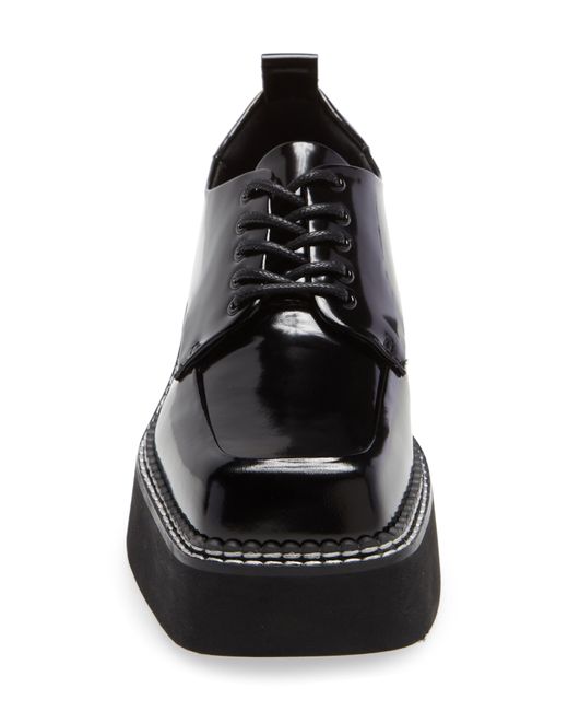 Jeffrey Campbell Book Platform Apron Toe Derby in Black Lyst