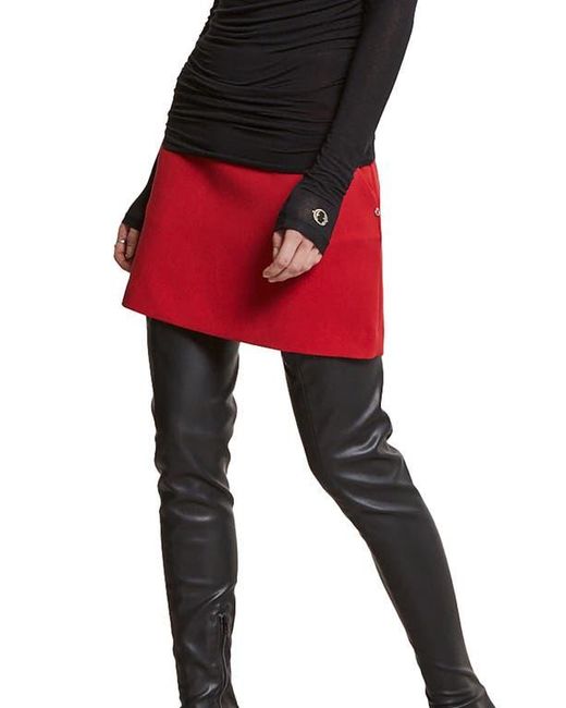 Ottod'Ame Red Solid Mini Skirt