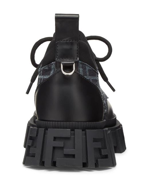 Fendi Black Force Lug Sole Derby for men