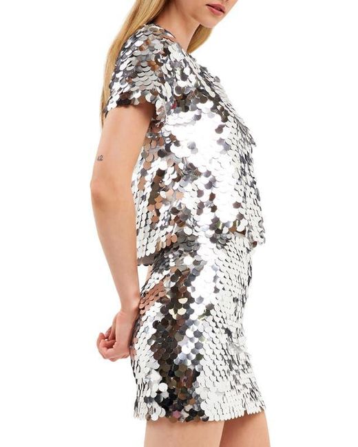 Endless Rose Metallic Sequin Top