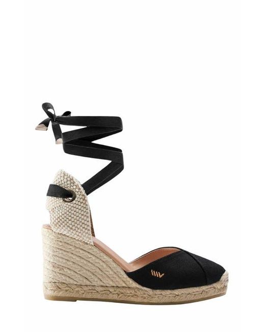 VISCATA Black Culip Canvas Espadrille Wedges
