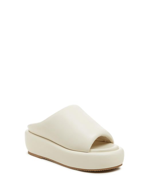 Kelsi Dagger Brooklyn White Bubble Slide Sandal