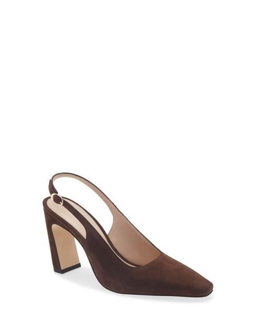 Stuart Weitzman Brown Stassi Slingback Pump