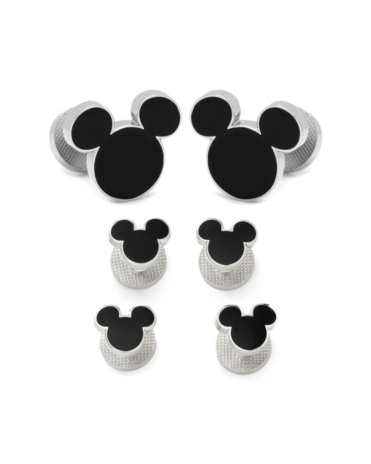 Cufflinks Inc. Black X Disney Mickey Mouse Cuff Link & Stud Set for men