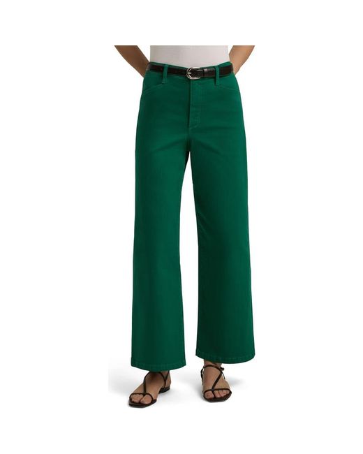 FAVORITE DAUGHTER Green The Mischa Super High Waist Wide Leg Jeans
