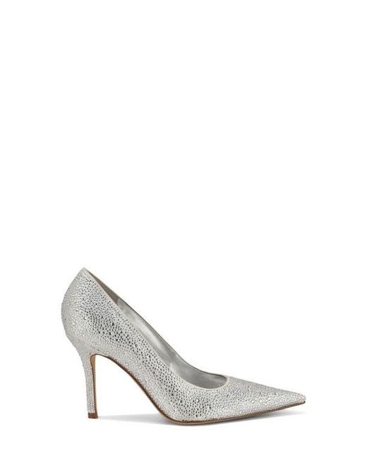 Nine West White Glamor Pointed Toe Pump