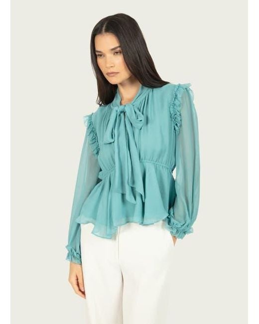 SECRET MISSION Blue Camila Blouse