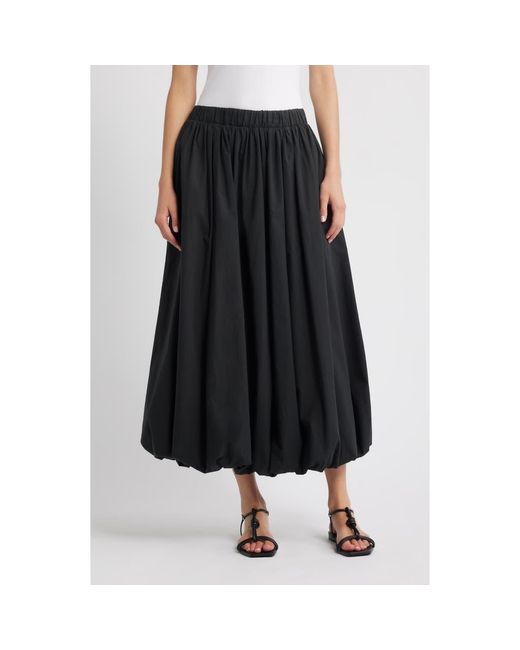 Rails Black Cala Cotton Blend Bubble Midi Skirt