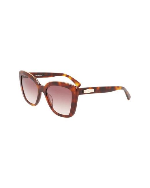 Longchamp Pink Roseau 53Mm Gradient Rectangle Sunglasses