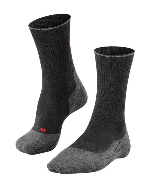Falke Black Tk2 Explore Wool Silk Hiking Socks for men