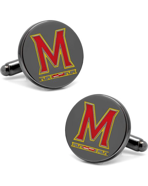 Cufflinks Inc. Red Ncaa Maryland Terrapins Cuff Links & Tie Bar for men