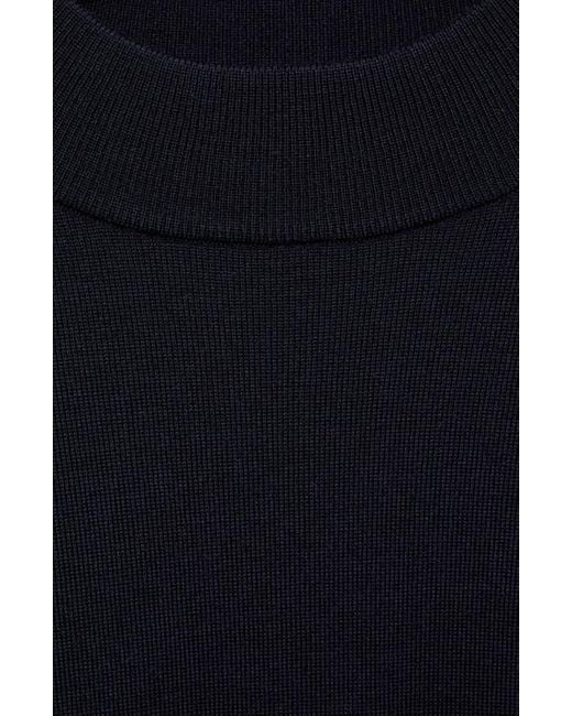 Mango Blue Turtleneck Wool Sweater for men