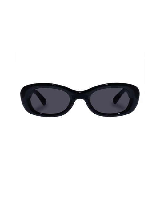 Aire Black Calisto 49mm Small Oval Sunglasses