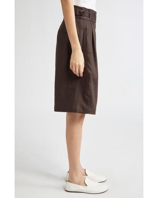 Bode Brown Smith Linen Bermuda Shorts