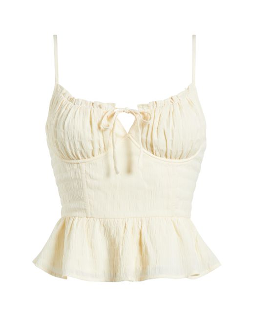 All In Favor Natural Peplum Bustier Camisole In At Nordstrom, Size X-large