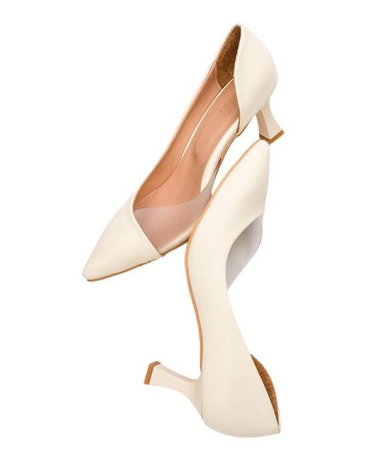 Prologue Shoes White Vera Pointed Toe Pump