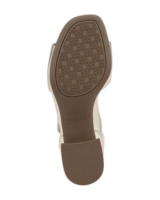 Vionic White Chardonnay Block Heel Sandal